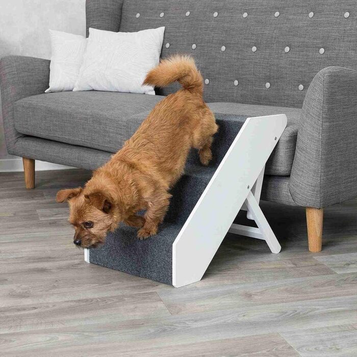 Сходи для домашніх тварин Trixie, регульовані, 3 ступені, 40×67 см, білі