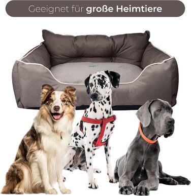 Ліжко для собак Benetton, коричневе, 90x70x28 см, ергономічне, знімний чохол