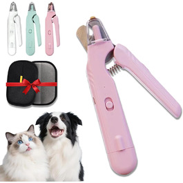 Лампова кусачка для тварин 2-в-1: безпечна обрізка кігтів для собак та котів, LED-підсвічування