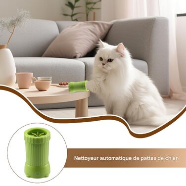 Автоматичний мийник лап для собак Niesel, USB, для дому та прогулянок, зелений