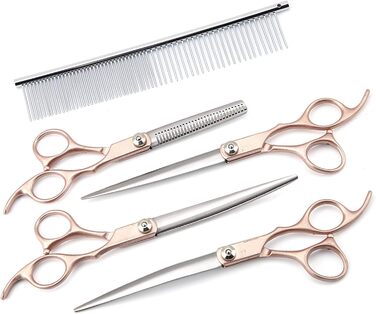 Набір для грумінгу домашніх тварин: ножиці для собак та котів, нержавіюча сталь