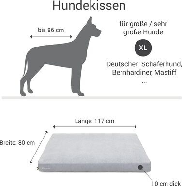Килимок для собак середніх порід GreenLabel (XL, 117x80 см) - м'який, миючий, для комфортного відпочинку