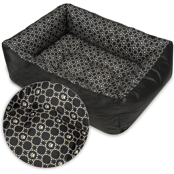 Лежак для собак SuperKissen24 Louis Black XL – м'яке, велике, пране, для малих, середніх і великих порід
