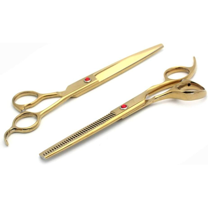 Набір професійних ножиць для грумінгу домашніх тварин 7.0 дюймів (4 шт.) з нержавіючої сталі - для собак та котів