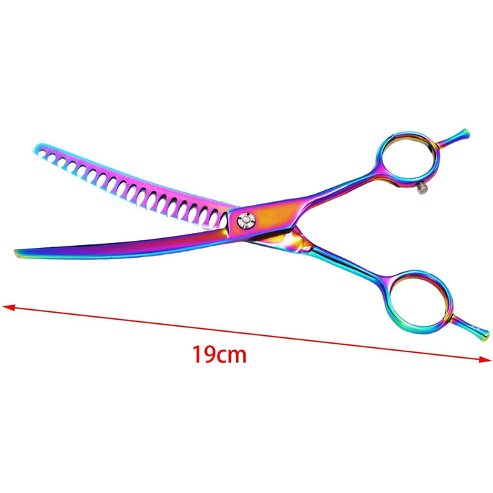 Професійна вигнута ножиці Чанкер для грумінгу собак та котів, 6,5 дюймів