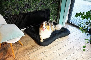 Ліжко для собак 4L Textil KLEO - великі породи, XL (130x110 см), чорний колір, з блискавкою, миється