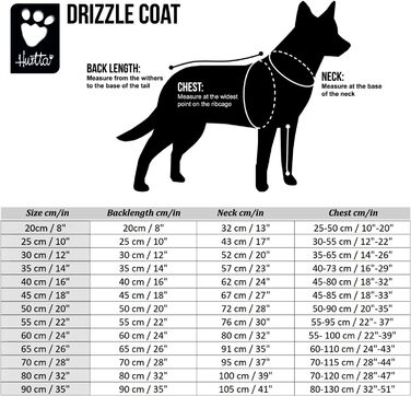 Дощовик для собак Hurtta Drizzle, водонепроникний, з відбивачами, чорний, 55 см