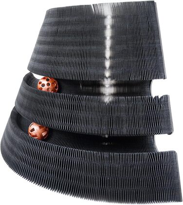 Котячий будиночок з картонної гофротари Treetop від CanadianCat - ігровий комплекс з кульками, чорний, 27,5 x 28 x 28 см