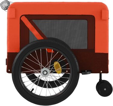 Трейлер для собак Oxford, 63x123x66 см, чорний (Model93916) / Трейлер для собак та котів, 135x68.5x73.5 см, оранжевий