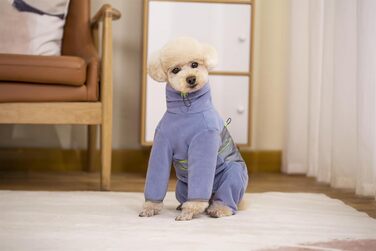 Флісовий теплий зимовий костюм для собак BT Bär з кільцем D, світловідбиваючими елементами, для малих та середніх собак (S, фіолетовий)