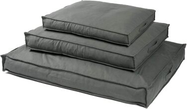 Преміум подушка для собак JAMAXX - ортопедична, з пінополіуретановими гранулами, знімний водонепроникний чохол, сірий колір. Розміри: S (65x50 см), L (90x70x15 см)