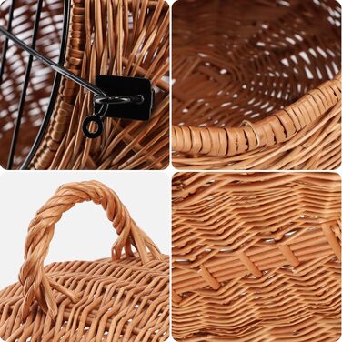 Транспортний кошик для тварин KADAX: плетений кошик-переноска для котів та інших домашніх улюбленців (40x49 см)