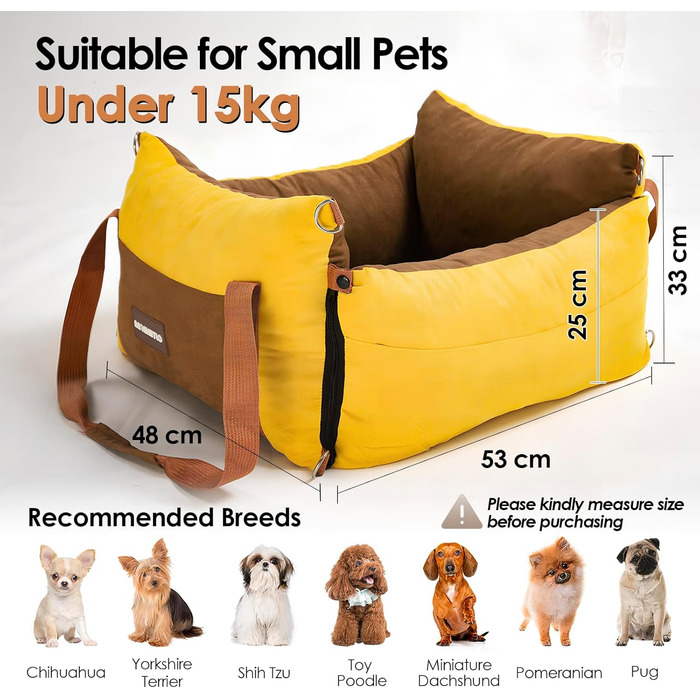 Автомобільний лежак для собак, до 15 кг, з висувним лежанком, знімний, з кишенями, з ременями безпеки (зелений)