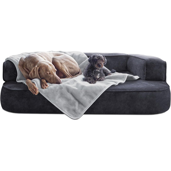 Tierlando® Деко для собак Lilly: м'який, плюшевий, 100x75 см (Сріблясто-сірий)