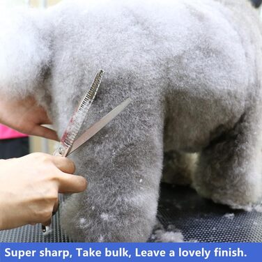 Ножиці для грумінгу собак HASHIMOTO, 42 зубці, 50% розрідження, 17.8 см, легкі, для швидкого видалення об'єму та природного вигляду