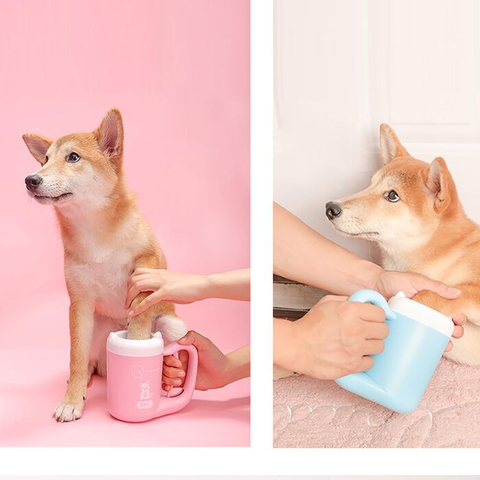 Автоматичний очищувач лап для собак та котів, мийка лап, силіконова щітка, портативний, 360 градусів, ABS-Silikagel