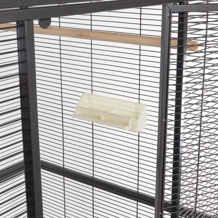 Преміальний вольєр Montana Cages New Sydney для хвилястих папуг і маленьких папугаїв, 90x70x180 см, 2 годівниці, 4 коліщата, порошкове покриття AVILON, антикварна версія