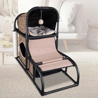 Goetland сучасний котячий будинок, когтеточка, котяче ліжко та ігровий комплекс 85 см для котів, будиночок, стовпчик, аксесуари для котів