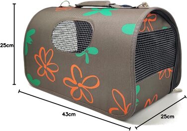 Сумка-переноска для собак, котів та інших тварин BPS Träger Befestigung Tasche. Зручна переноска з тканини, розмір 43.5x25x25 см. Кольори: блакитний, зелений, червоний, чорний.