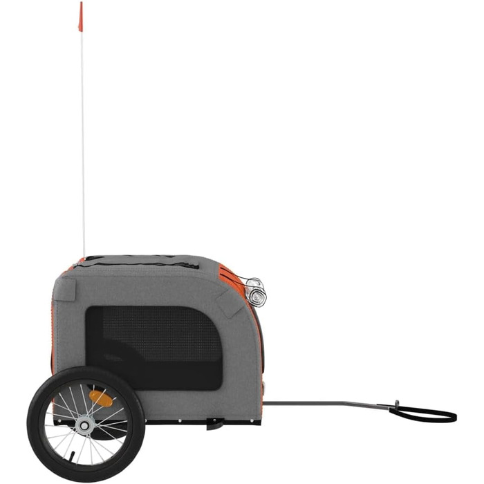 Причіп для велосипеда для собак Оранжевий та Сірий, Oxford-Gewebe та залізо, LH3839