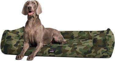 Ортопедичне ліжко для собак Tierlando® Goofy XL-XXXL: комфорт та підтримка для великих собак. Розмір 90x75 см, знімний водонепроникний чохол з поліестеру, ідеально для собак з проблемами суглобів.