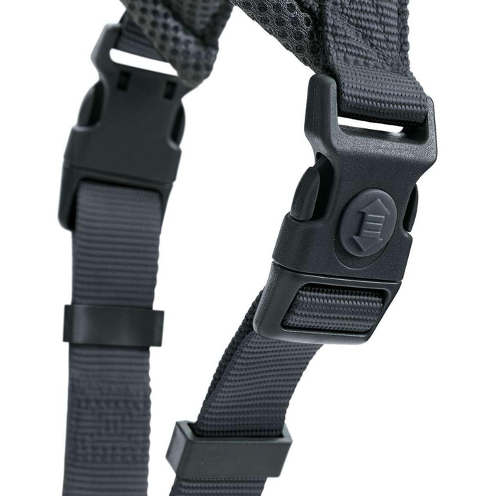 Шлейка для собак HUNTER LONDON COMFORT, дихаюча сітка 3D, 2-ступеневе регулювання, надійна застібка, міцна, легка та зручна в догляді, колір: антрацит, розмір: L/1