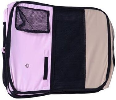 Клітка-загон для кроликів та морських свинок BUNNY BUSINESS, розкладний, тканинна, рожева