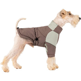 Зимовий теплий куртка для собак, розмір M, коричневий. Водонепроникний, регульований, світловідбиваючий. Для прогулянок на вулиці.