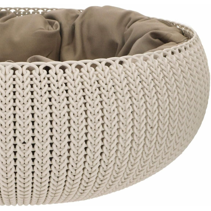 Лежанка для тварин Curver Liegeplatz, пластикова, світло-коричнева, 54 x 54 см