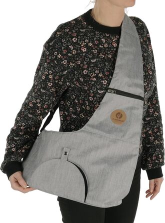 Рюкзак для собак Hunderucksack Kanga – сірий, 44x20x20 см, поліестер, з вентиляцією, для прогулянок