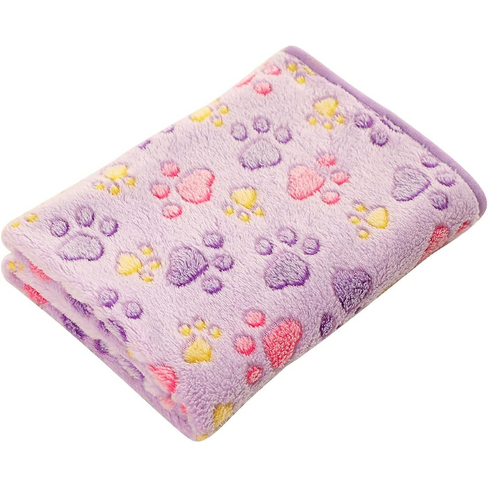 М'який теплий килимок для собак та котів з флісу, блакитний L (D-фіолетовий, Середній)