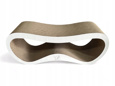 Великий картонний кігтеточка-ліжечко для котів HomeCatty, 75x26x25 см