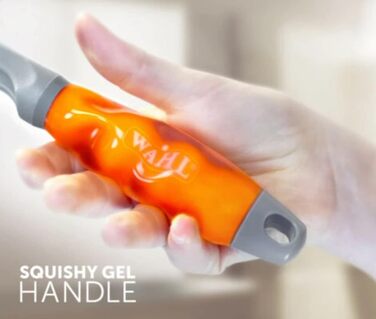 Валь ЗУП-щітка з нейлону, професійна щітка для грумінгу, для собак та котів, інструменти для догляду за шерстю, для довгошерстих тварин, гелевий хват L (упаковка 1)