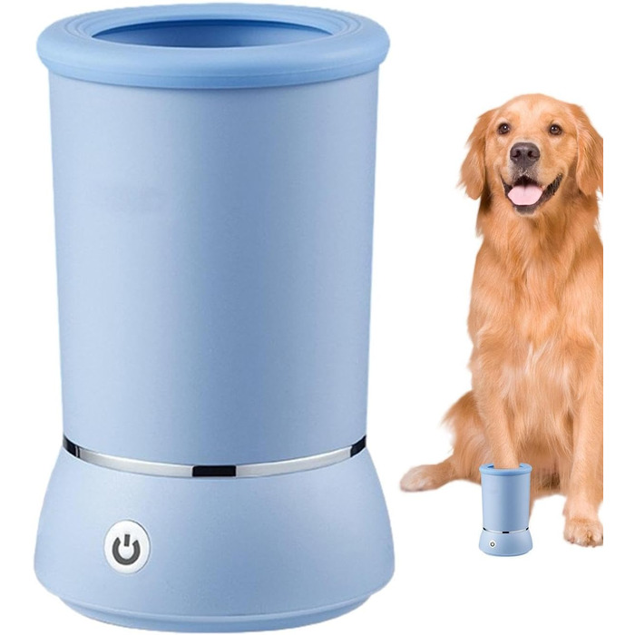 Автоматичний очищувач лап для собак - мийка лап для домашніх тварин, собак і котів | Paw Buddy, видалення бруду, пилу, шерсті, зручний очищувач лап для лабрадорів, ескімосів, білих (блакитний)