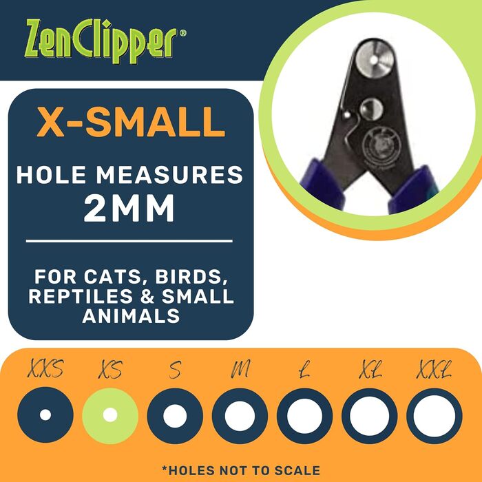 Кліпер Zen Clipper для обрізання кігтів домашніх тварин: безпечний, обрізає лише кінчик кігтя, фіолетовий, 2 мм