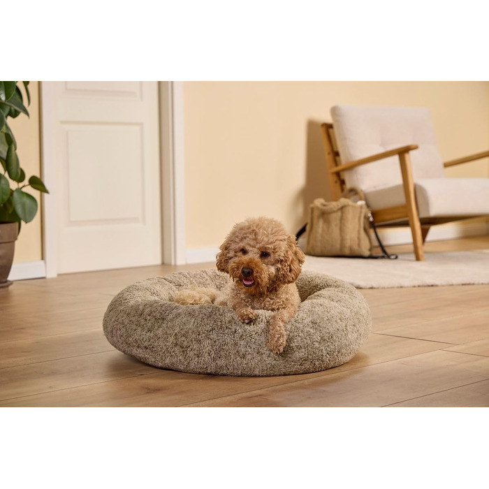 Квітчаста лежанка для собак Wolters Sweet Dreams, розмір M, 70x70x20 см, кольори Salt/Pepper та Pistachio