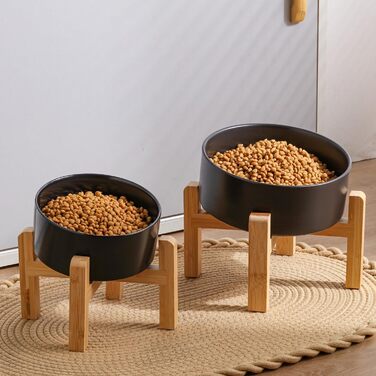 Накладна керамічна годівниця для собак середніх та великих порід, 15° нахил, протиковзка, сіра/біла, 7.6 літрів