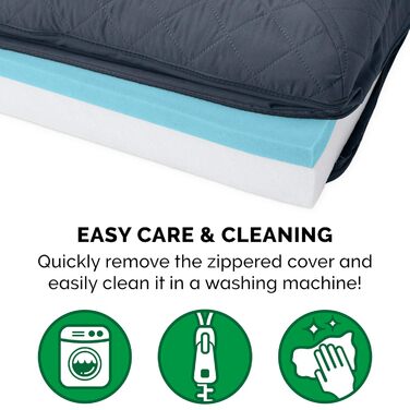 Гарне літнє собаче ліжко Furhaven з гелевим шаром, стиль софи, знімний чохол, колір фіалковий, розмір L (91 x 69 x 17 см)