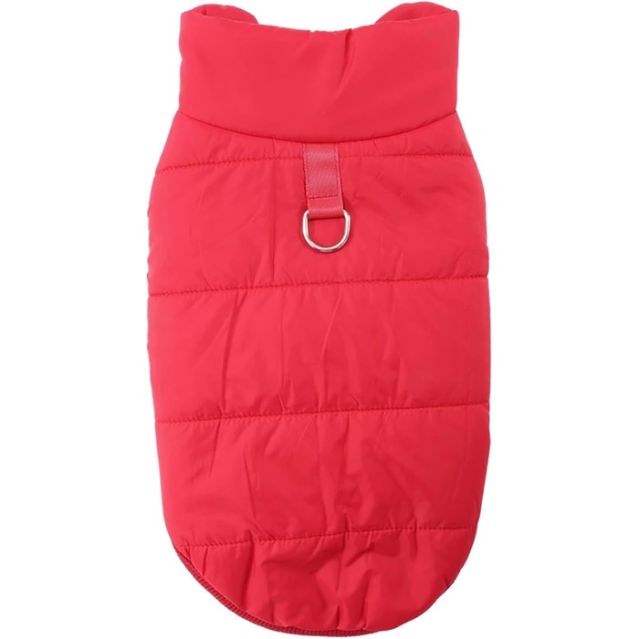 Водонепроникний зимовий одяг для собак з флісовою підкладкою, тепла куртка для цуценят та котів, вітронепроникний терможилет для чихуахуа, йоркширських тер'єрів, комбінезон-костюм для домашніх тварин (Червоний, L)
