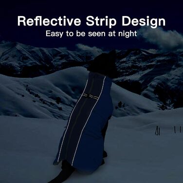 Теплий зимовий одяг для собак великих порід: куртка, комбінезон, жилет. Відображення, водовідштовхування, камуфляж армійсько-зелений (XX-Large, Royalblau)