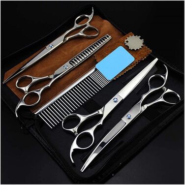 Набір ножиць для собак, догляд за шерстю тварин, вигнуті ножиці, набір інструментів для стрижки шерсті