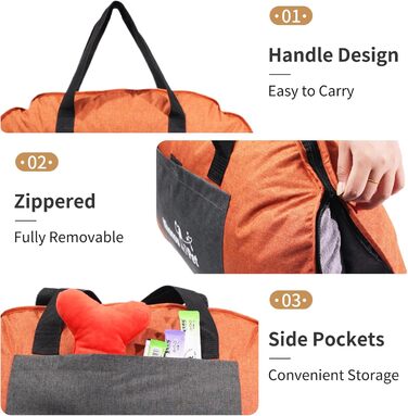 Водонепроникний килимок для собак на дачу, кемпінг та подорожі, L, денім блакитний