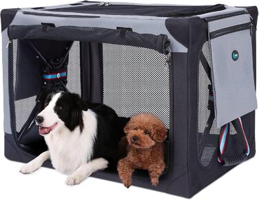 Складаний бокс для собак Ownpets XL, водонепроникний тканинний контейнер для транспортування з кишенею, 96.5x66x66 см