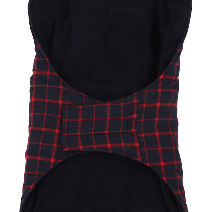 Зимовий теплий одяг для собак, вітрозахисний, в клітинку, для малих, середніх та великих собак, тепла флісова куртка для активностей на вулиці в холодну погоду (розмір L)