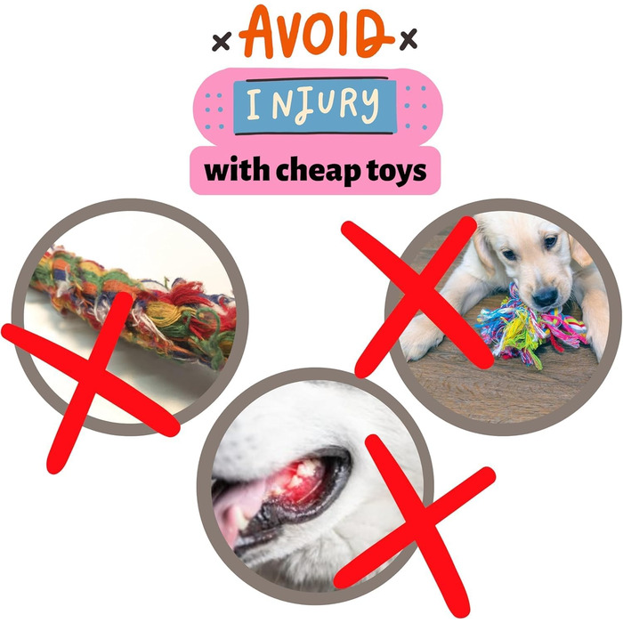 Chelsy's Toys 3-в-1 іграшка для собак: канат, ласощі та нюхова куля | Міцна інтерактивна іграшка для агресивних гризунів