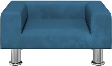 Ліжко для собак та котів, м'яке, зручне, синього кольору (50x40x26,5 см)