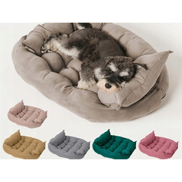 Складане лежак для собак, Хакі / Бежевий