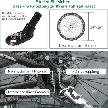 HOMCOM 2-в-1 Причіп для велосипеда, вантажний причіп, транспортний причіп для велосипеда з 20-дюймовими повітряними шинами, вантажопідйомність 40 кг, сталь, оксфордська тканина, 130 x 64 x 64/103 см (Чорний+Жовтий)