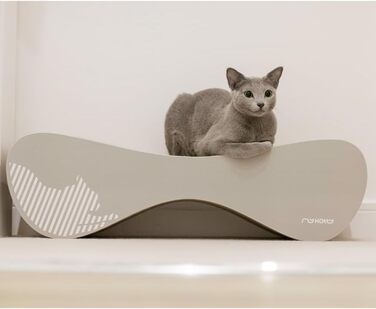 Котячий будиночок myKotty VIGO – міцний когтетоп для котів – ідеально для ігор, відпочинку та заточування кігтів – безпечний та нетоксичний – 71x21x25 см – сірий