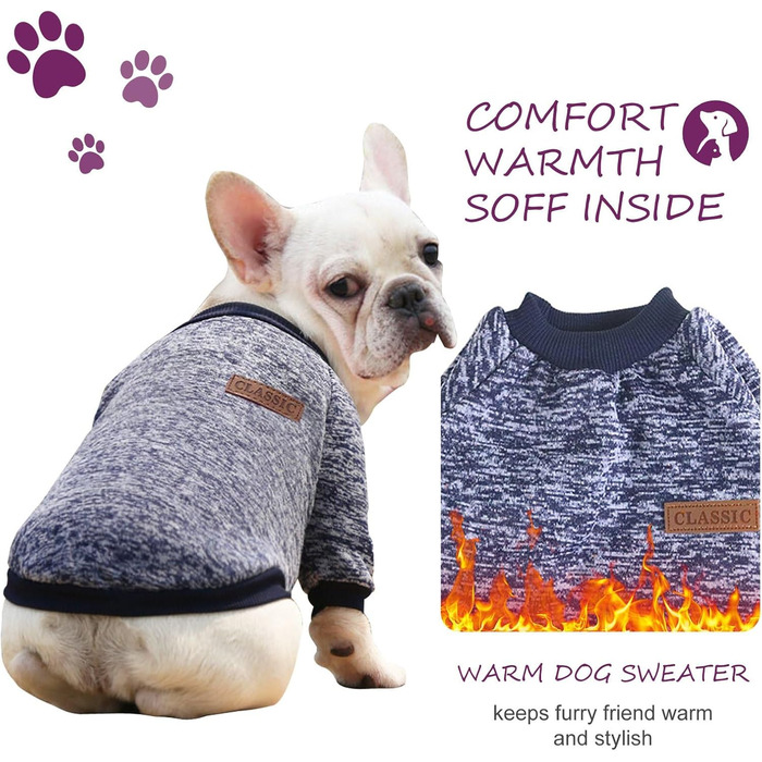 Теплий собачий светр для осені/зими (Морська хвиля, XS)